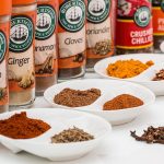bottles of spices and seasonings