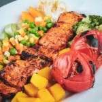 cooked food on white ceramic plate