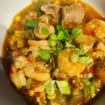 chicken, sausage and shrimp gumbo